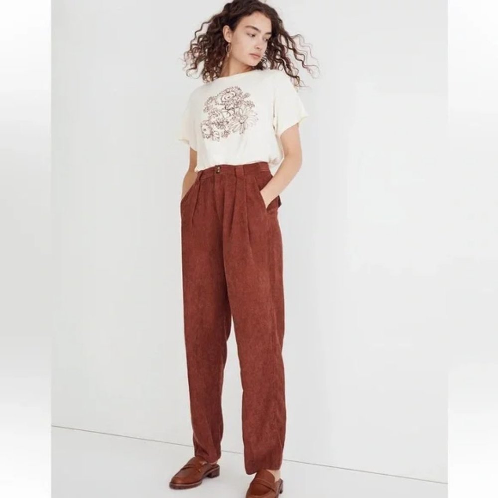 Madewell Corduroy High Rise Tapered Pants Size 8
